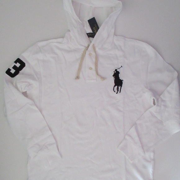 NWT Ralph Lauren LS Mesh Big Pony Hoodie Pullover - Picture 5 of 5